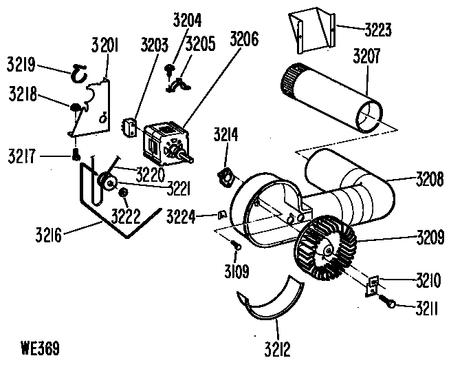 GE DDP1370SBM blower diagram