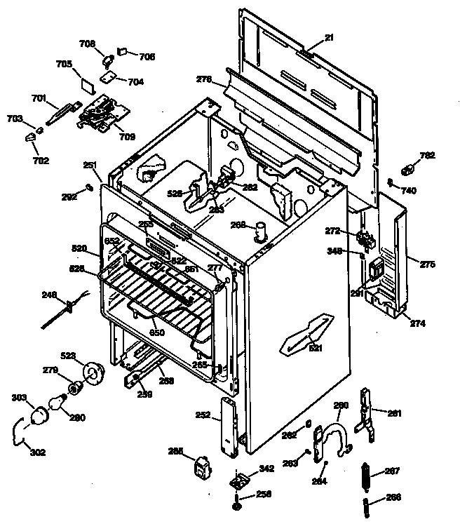 GE JBP47GS2 oven diagram