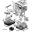 GE GSD1930T60WW tub/racks diagram