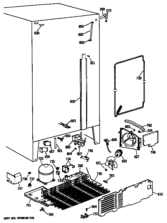 GE TFG27PFSMWW unit diagram