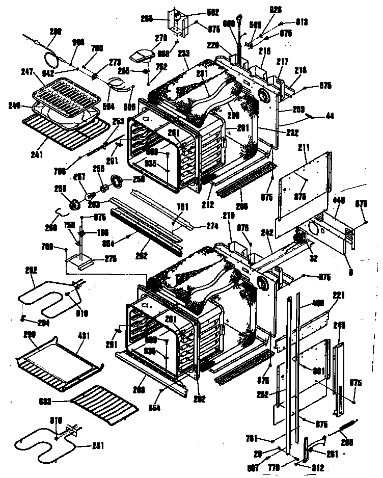 GE ZEK757WP4WG ovens diagram