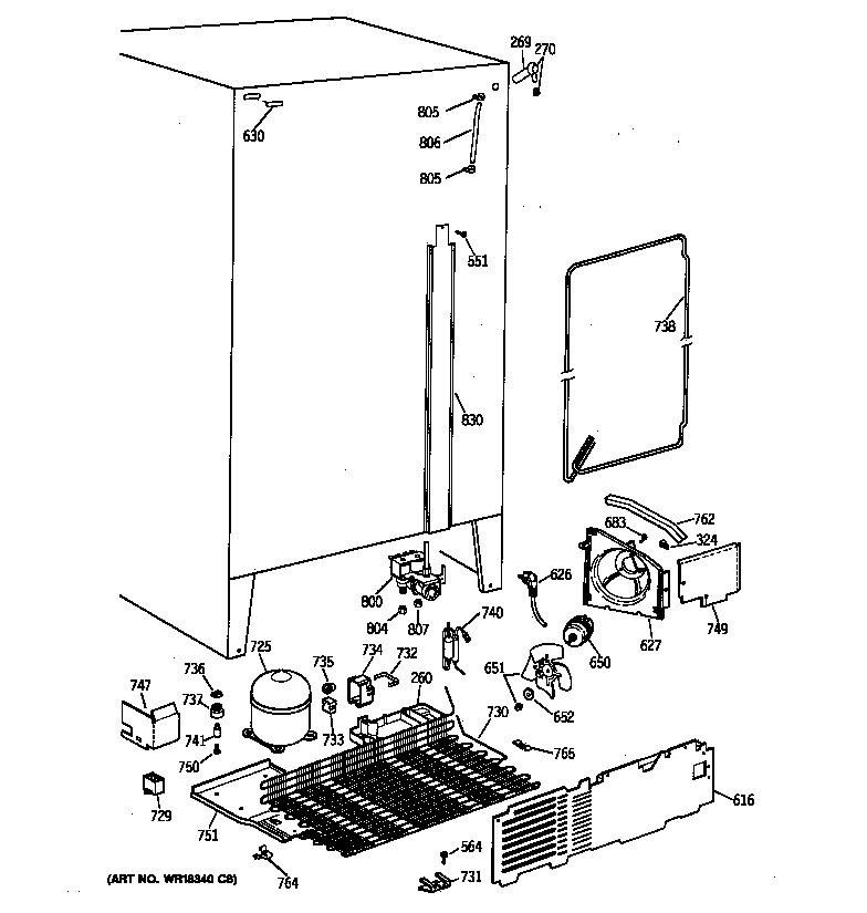 GE TFX22ZRXDAA unit parts diagram