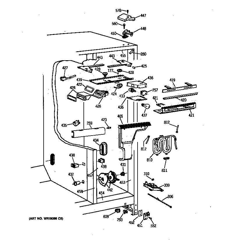 GE TPX21PRXDWW fresh food section diagram