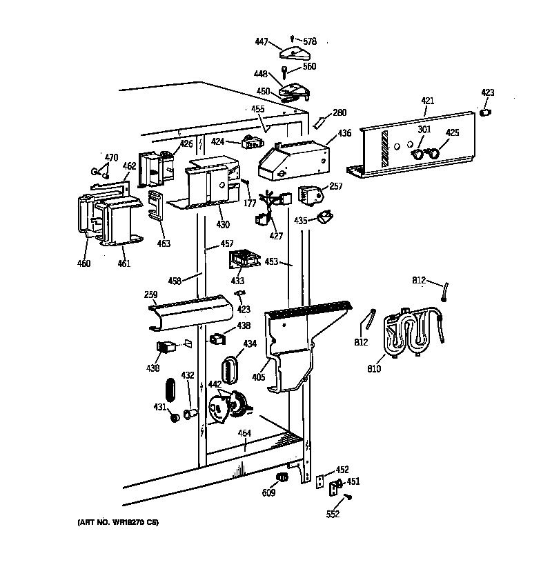 GE TFG24PRXDBB fresh food section diagram