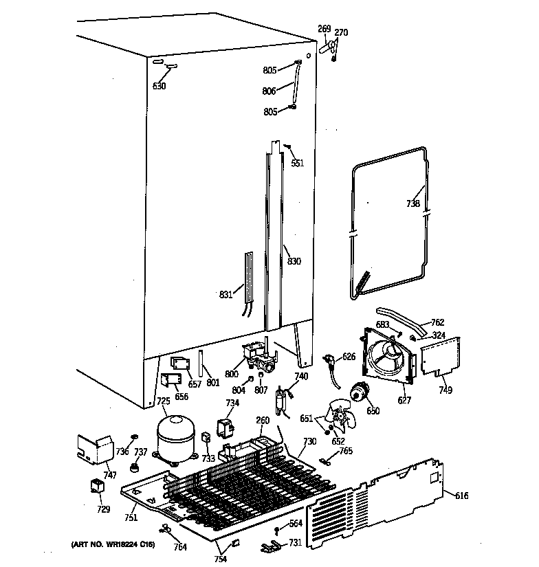 GE TFK24PRXDAA unit parts diagram