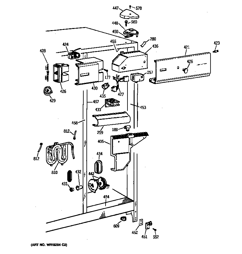 GE TFT22PRXDAA fresh food section diagram