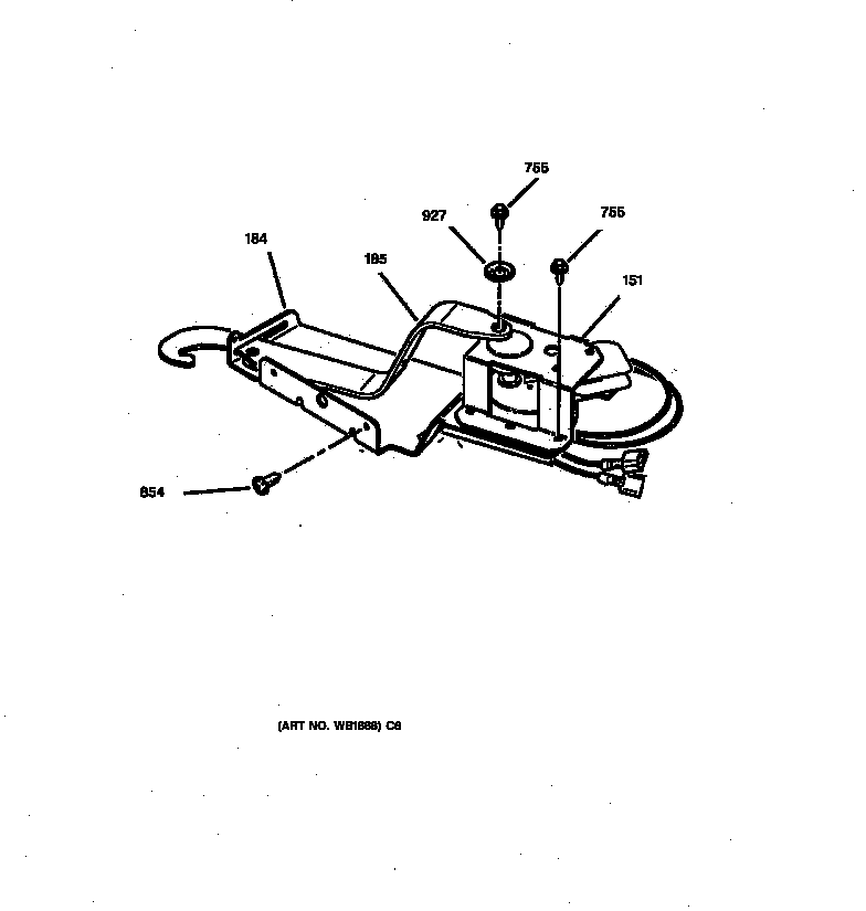 GE JKP45WW1WW door lock diagram