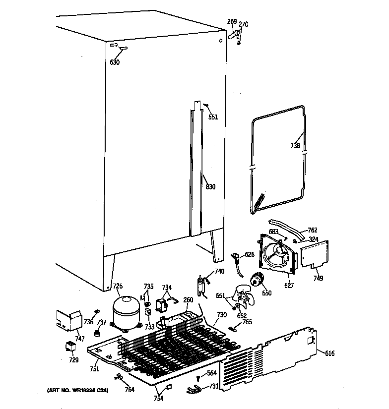 GE TFZ20JAYDWW unit parts diagram
