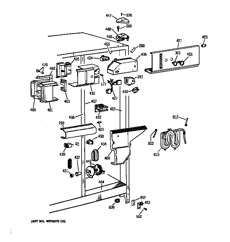 GE TFK27PFXEWW fresh food section diagram