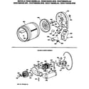 GE DDG5180SBLWW blower & drive assembly diagram
