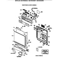 GE GSC700X02WH escutcheon & door assembly diagram
