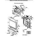 GE GSC700X03WH escutcheon & door assembly diagram