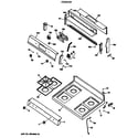 GE JGBP26WEV3WW cooktop diagram