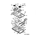 GE JP626AV1AA cooktop diagram