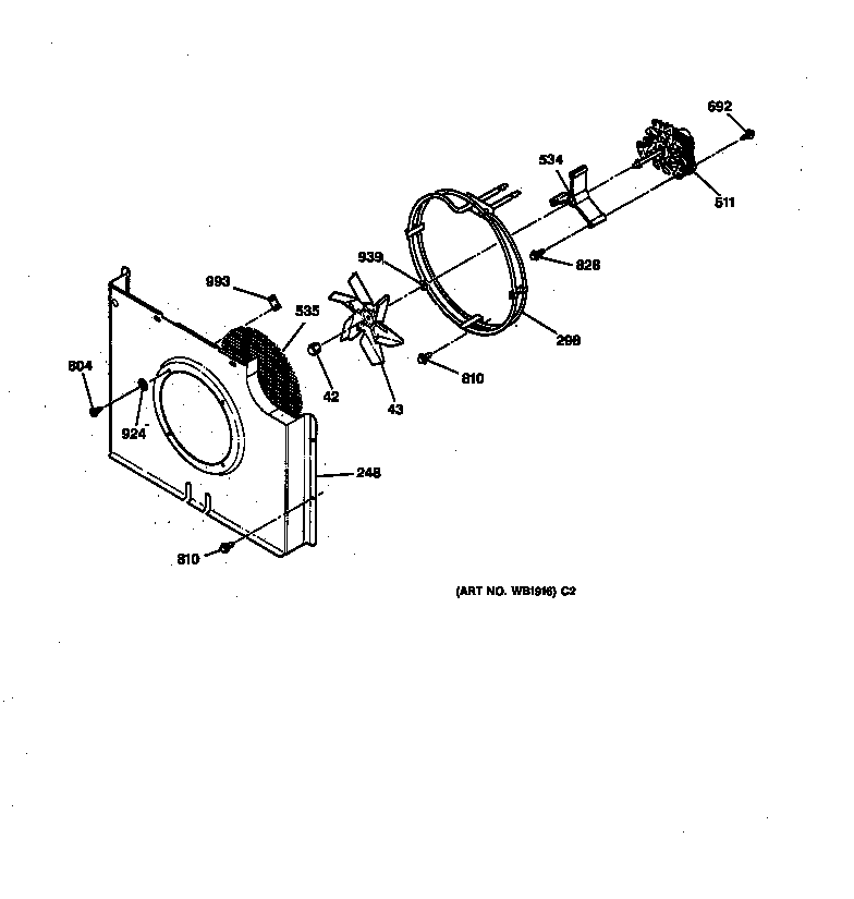 GE JKP56BW1BB convection fans diagram