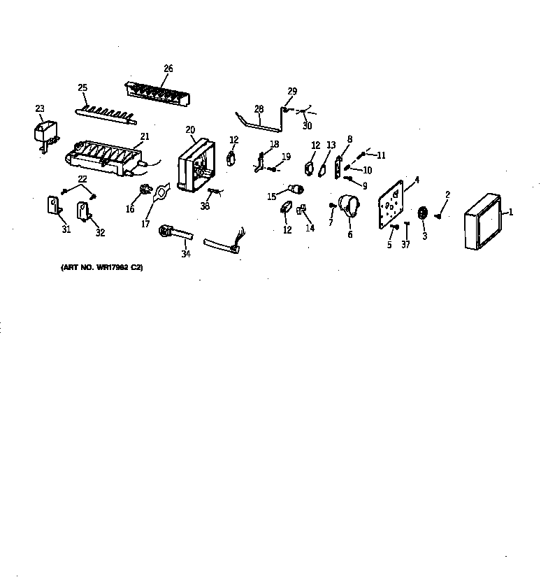 GE ZIS36NYA icemaker wr30x0306 diagram