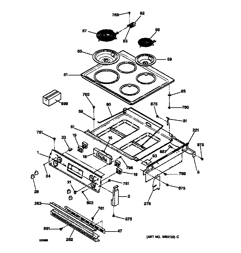 GE JMP28BA1AD control panel & cooktop diagram