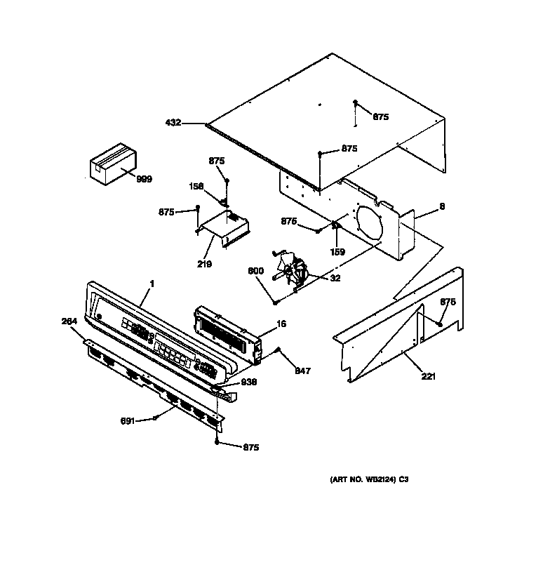 GE JK950WA1WW control panel diagram