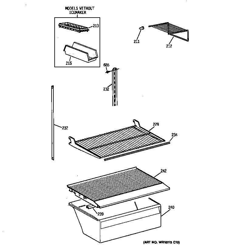 Hotpoint CTX18CABQRAA shelf parts diagram