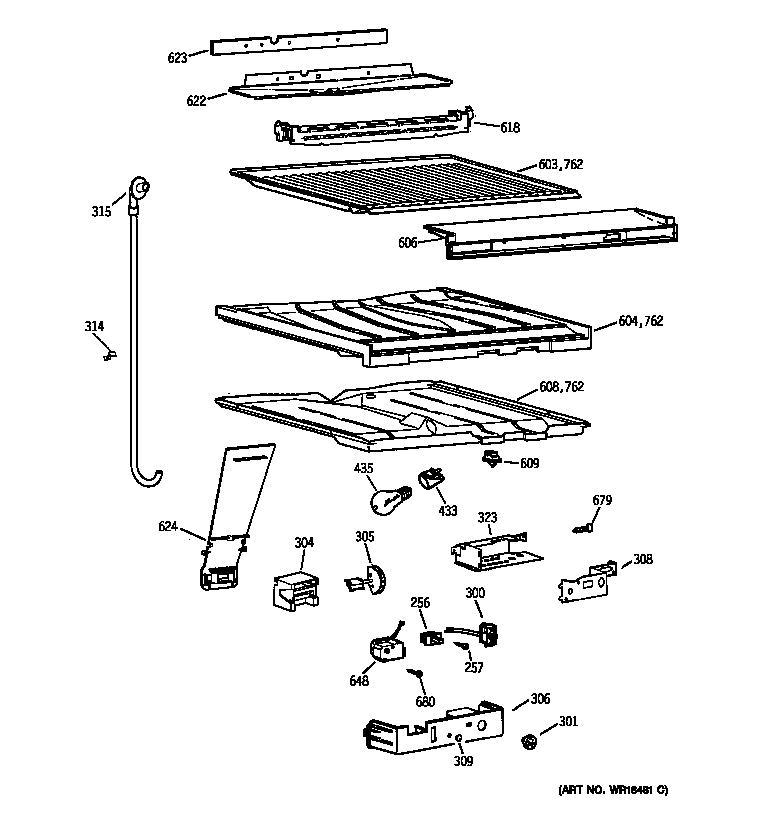 Hotpoint CTX18CABQRAA compartment separator parts diagram