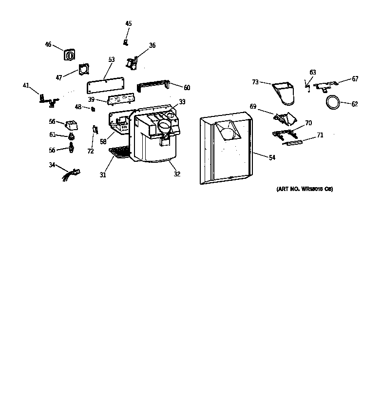 Kenmore 36358485893 dispenser diagram