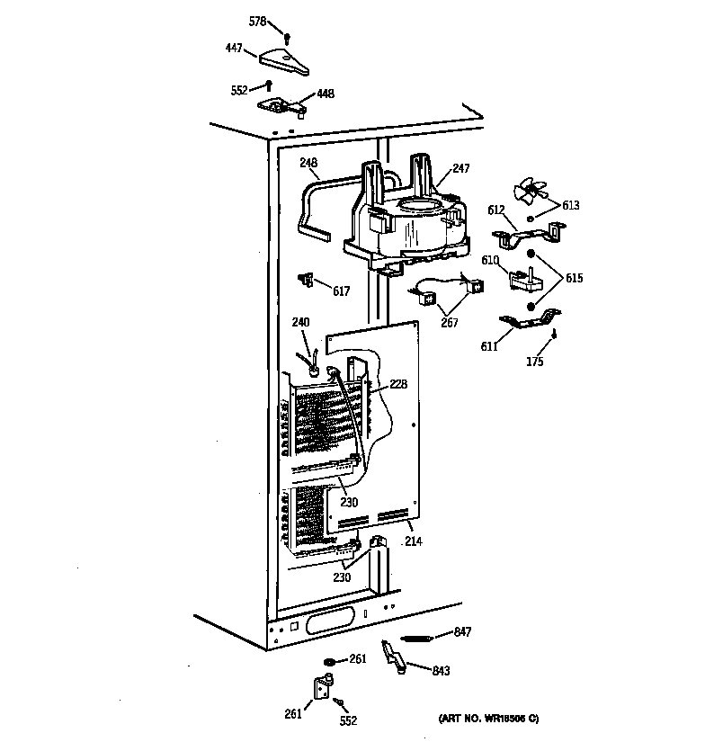 Kenmore 36358485893 freezer section diagram