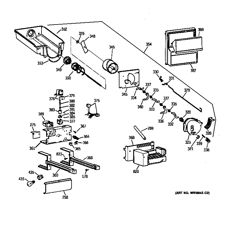 Kenmore 36358485893 ice bucket diagram