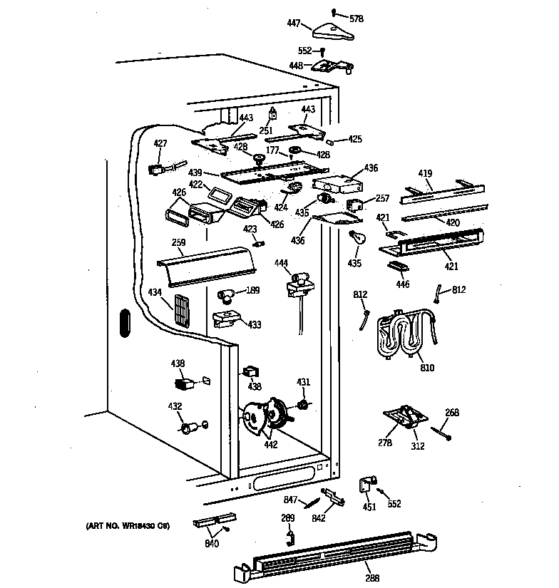 Kenmore 36358485893 fresh food section diagram