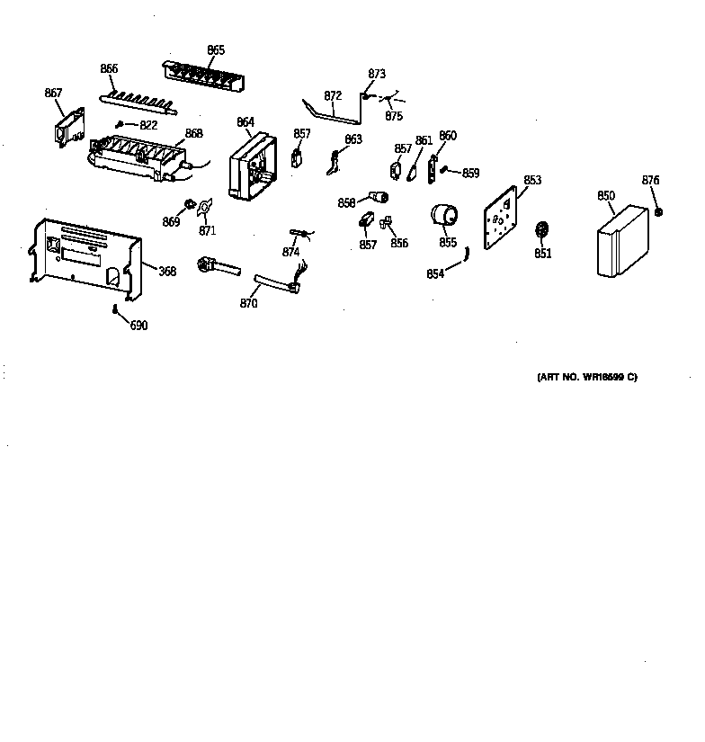 Kenmore 36358485893 icemaker wr30x0328 diagram