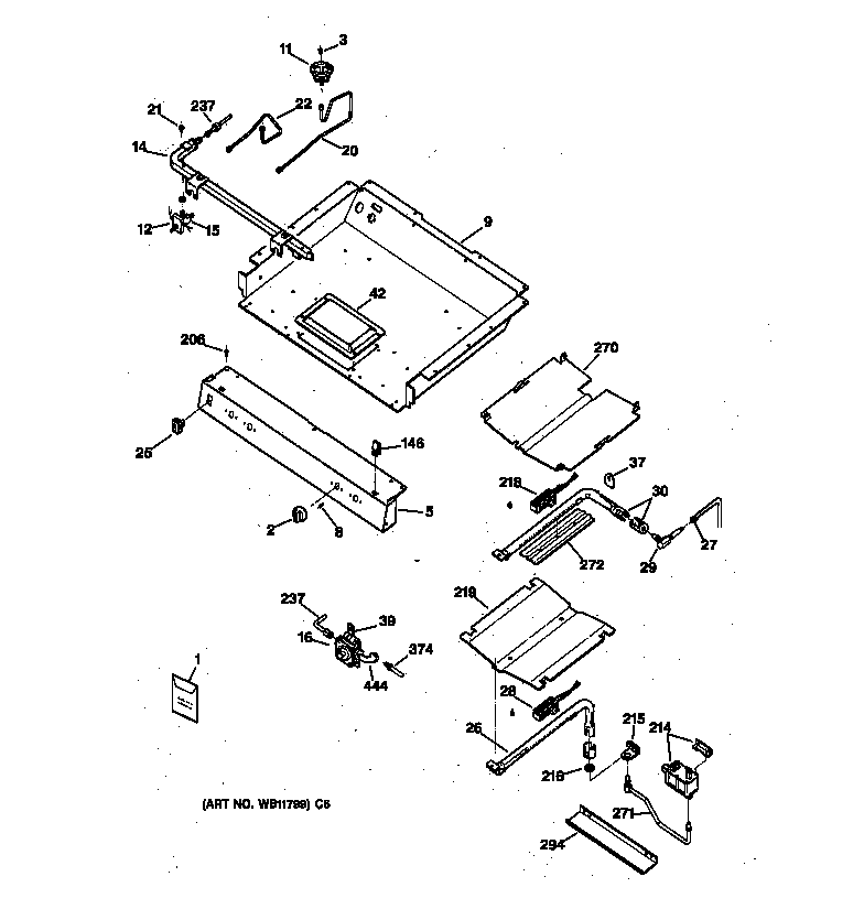 Kenmore 36275388892 burner parts diagram
