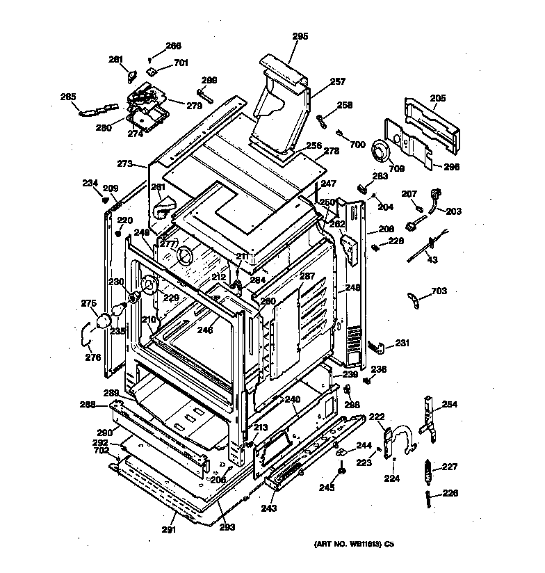 Kenmore 36275388892 body parts diagram