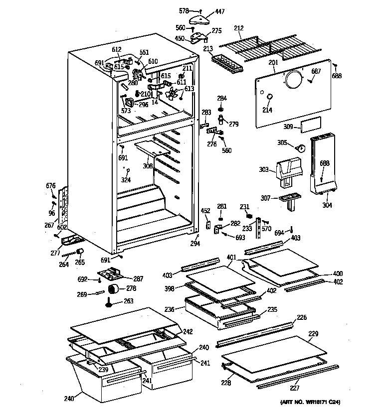 Kenmore 36369667990 cabinet diagram