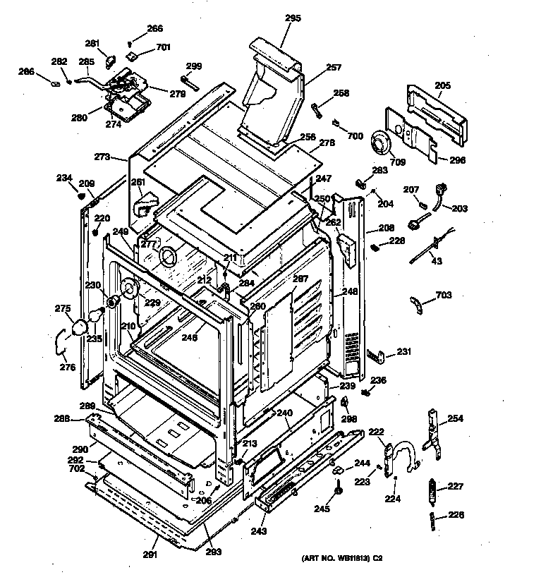 Kenmore 36275488891 body parts diagram