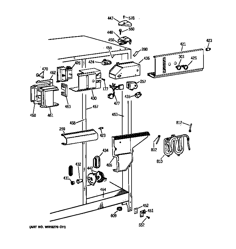GE TFZ22PRYDWW fresh food section diagram