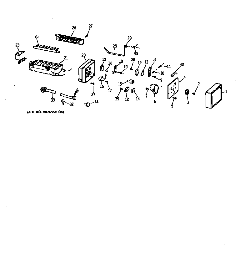 GE TFK27ZFXEAA icemaker wr30x0303 diagram