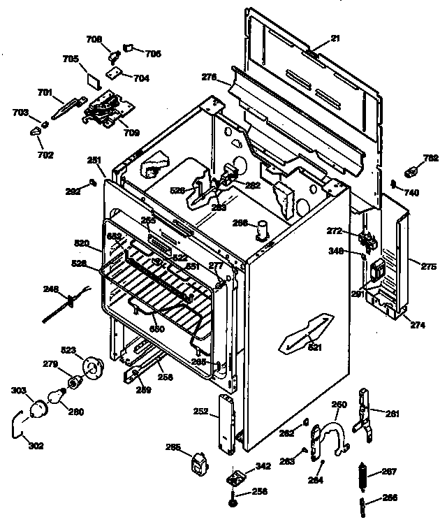 GE JBP55GS2 oven diagram