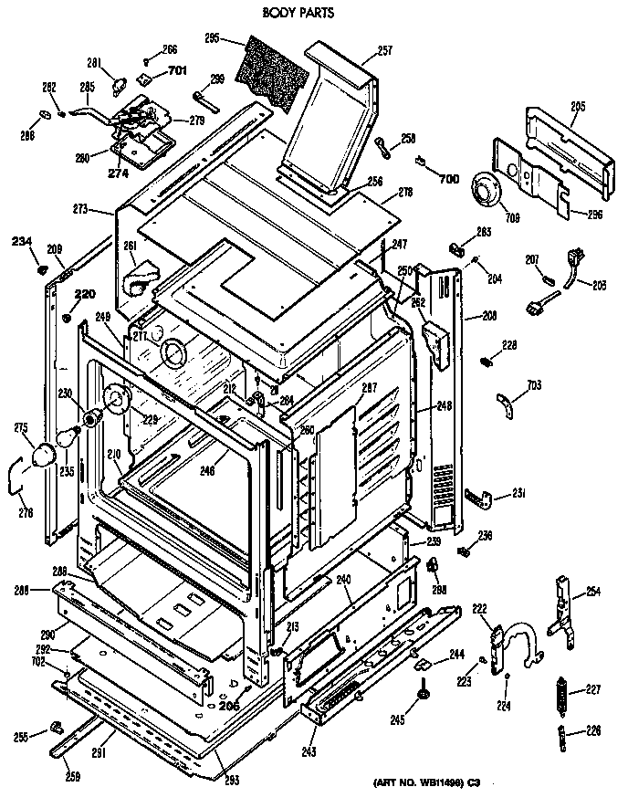 GE JGBP28GEV3AD body parts diagram