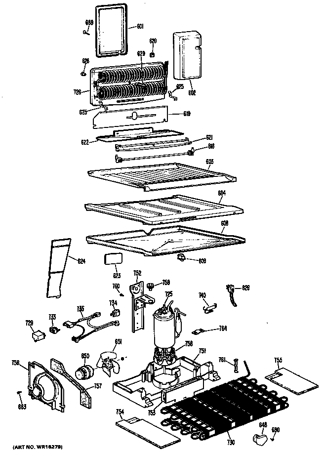 GE TBX23DHBR unit diagram