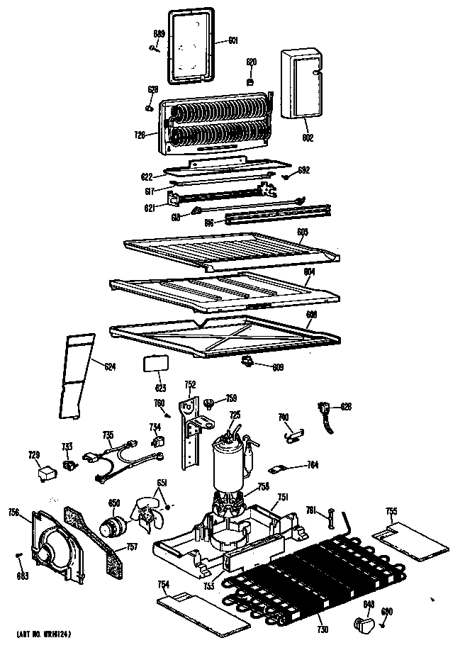 GE TBX18LJBR unit diagram