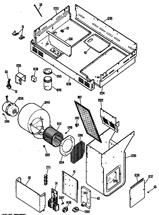 GE JXDC41001BC blower diagram