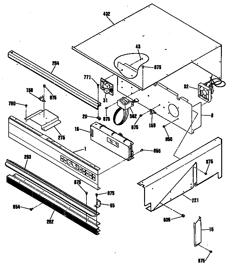 GE ZEK736GP1BG control panel diagram