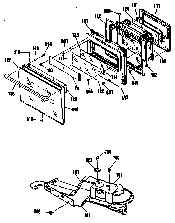 GE ZEK736GP1BG door/lock diagram