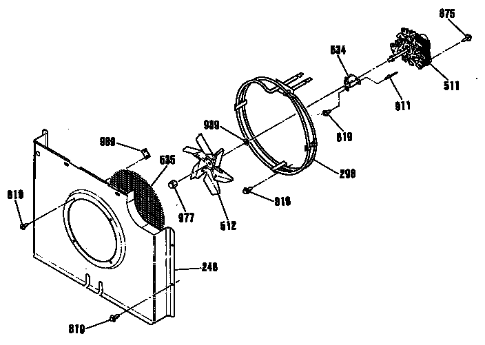 GE ZEK736GP1BG blower diagram