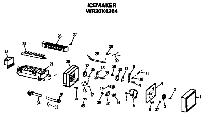 GE WR30X0304 icemaker diagram