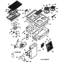 GE JP3859T1WH cooktop diagram