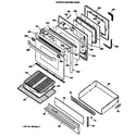 GE JGBP79AEV3AA door & drawer parts diagram