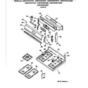 GE JGBP34GEV5WH cooktop diagram