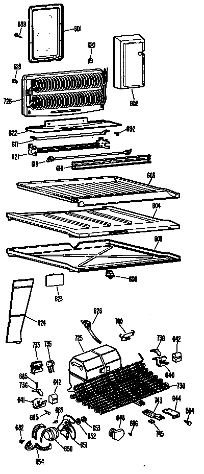 GE TBF19PBDR unit diagram