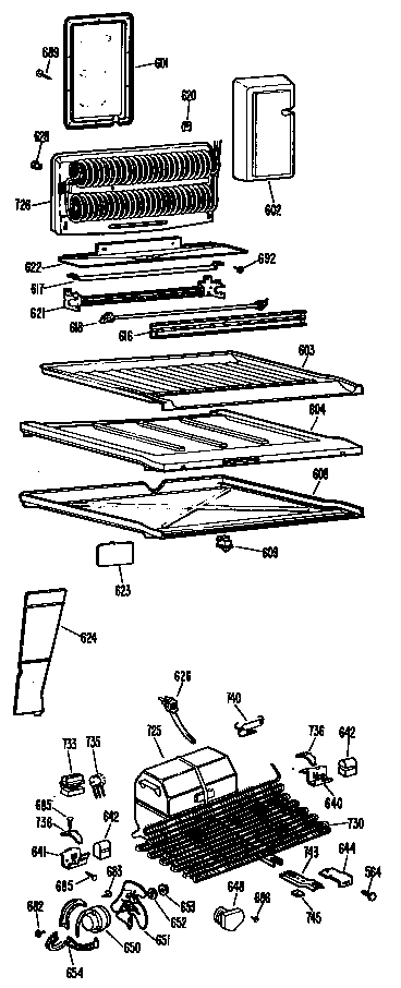 GE TBF17SBMR unit diagram