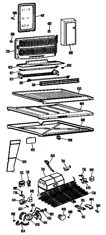 GE TBF19ZCCR cabinet diagram